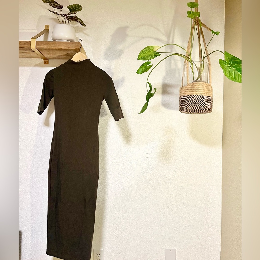 Zara khaki olive green Bodycon